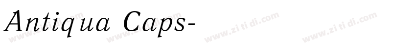 Antiqua Caps字体转换